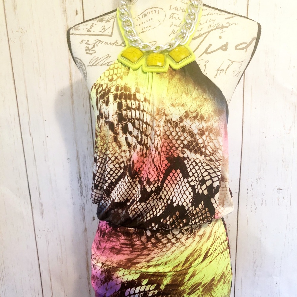 Jacaranda snake print dress
